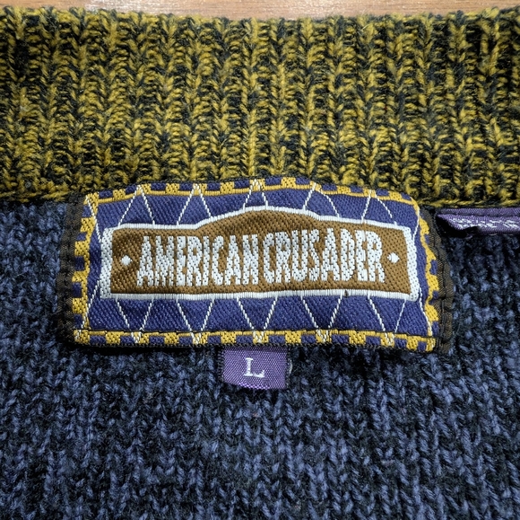 1980s Ugly Grandpa Sweater Cardigan - Picture 3 of 6